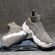 Shoes men's 2023 new summer breathable socks shoes men's high top boys casual mesh sports shoes large size