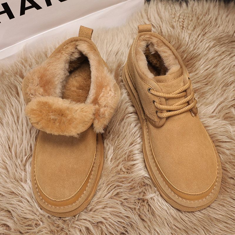 东北棉鞋男款冬季2025新款加绒加厚保暖面包鞋男士皮毛一体雪地靴,淘宝优惠券,粉丝福利购,淘宝优惠卷