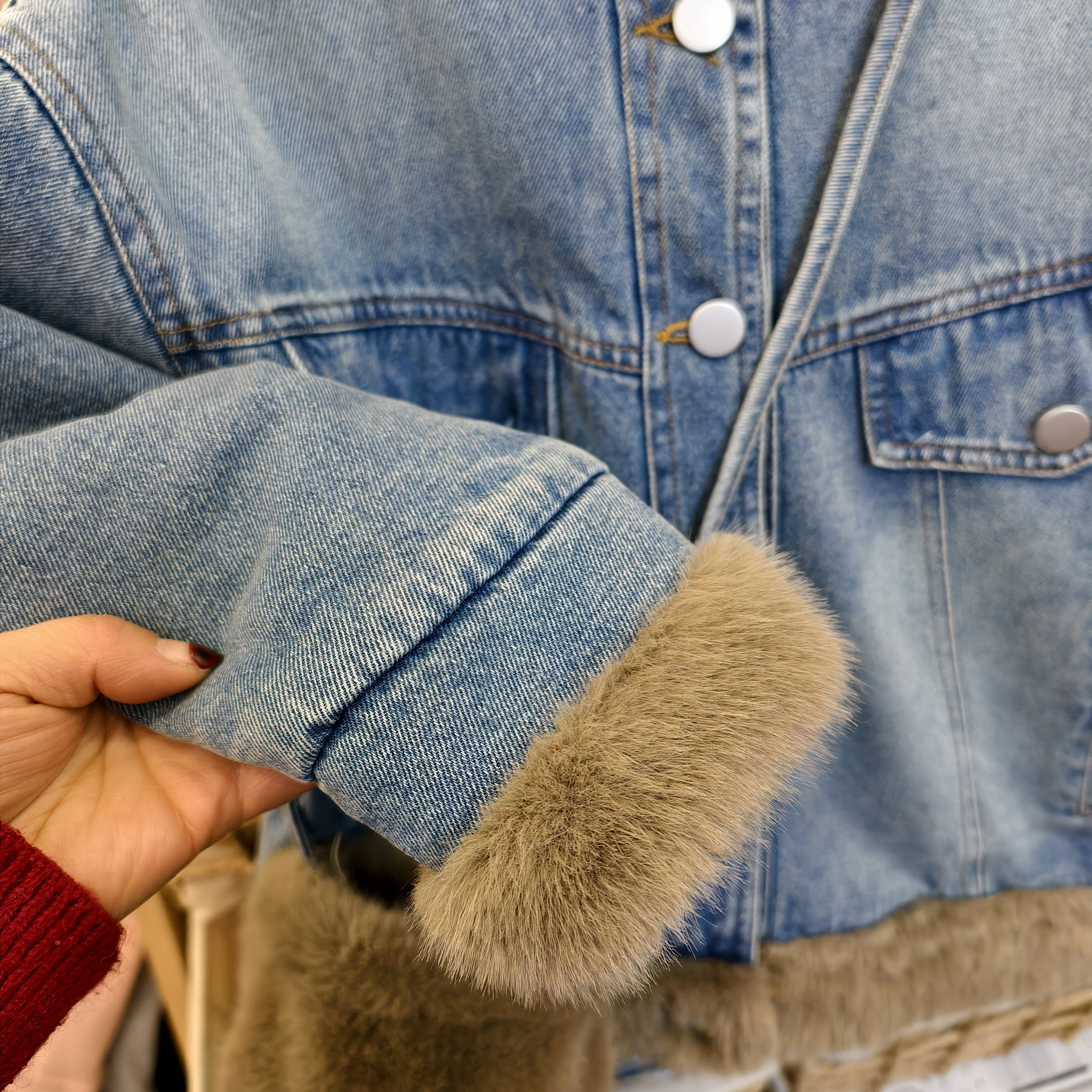 2025新款女童加厚保暖牛仔外套儿童洋气时髦外套中童冬季牛仔外套,淘宝优惠券,粉丝福利购,淘宝优惠卷