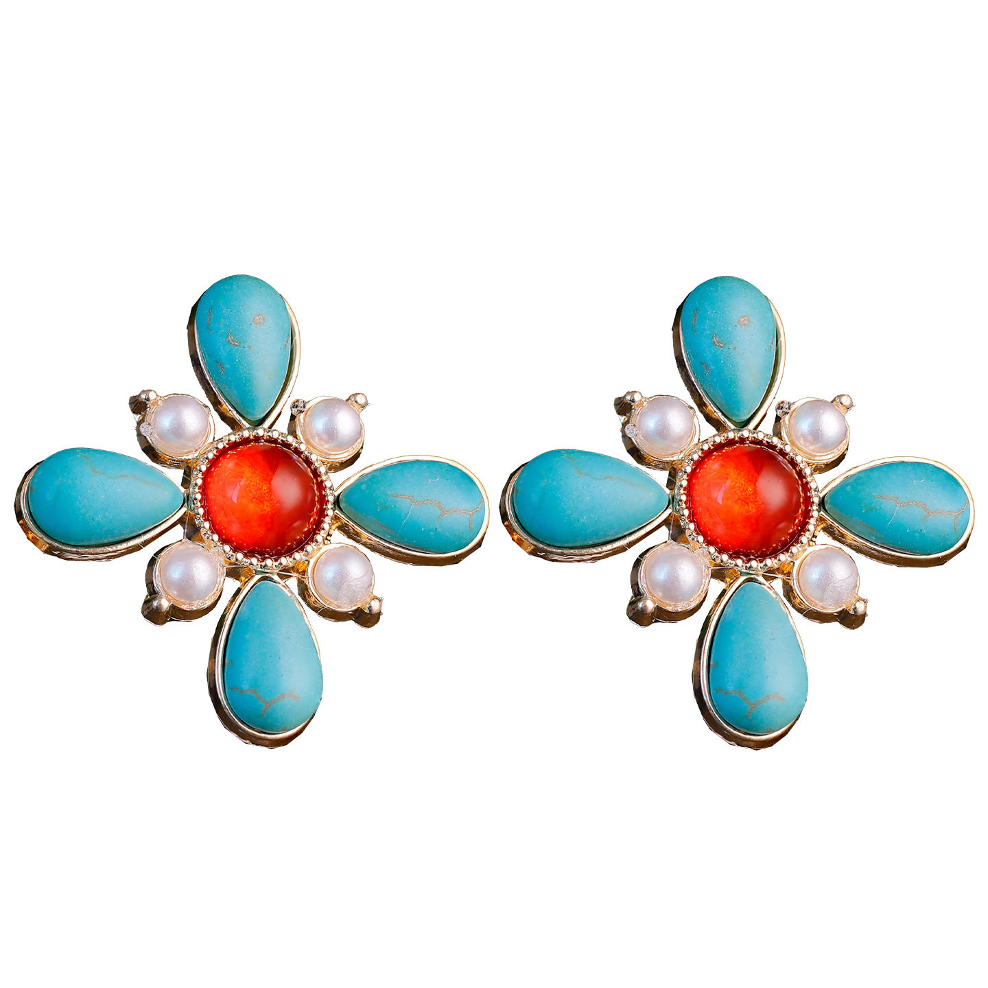 古风汉服宫廷古装写真百搭气质绿松石点缀发钗简约手工合金发钗女,淘宝优惠券,粉丝福利购,淘宝优惠卷