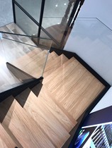 Lanting Santa Fe 6 steel wood integral staircase