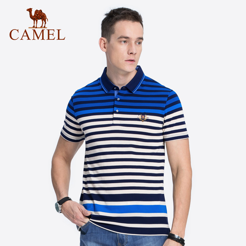 【清仓】骆驼男装夏季男青年翻领polo 骆驼尔居T恤