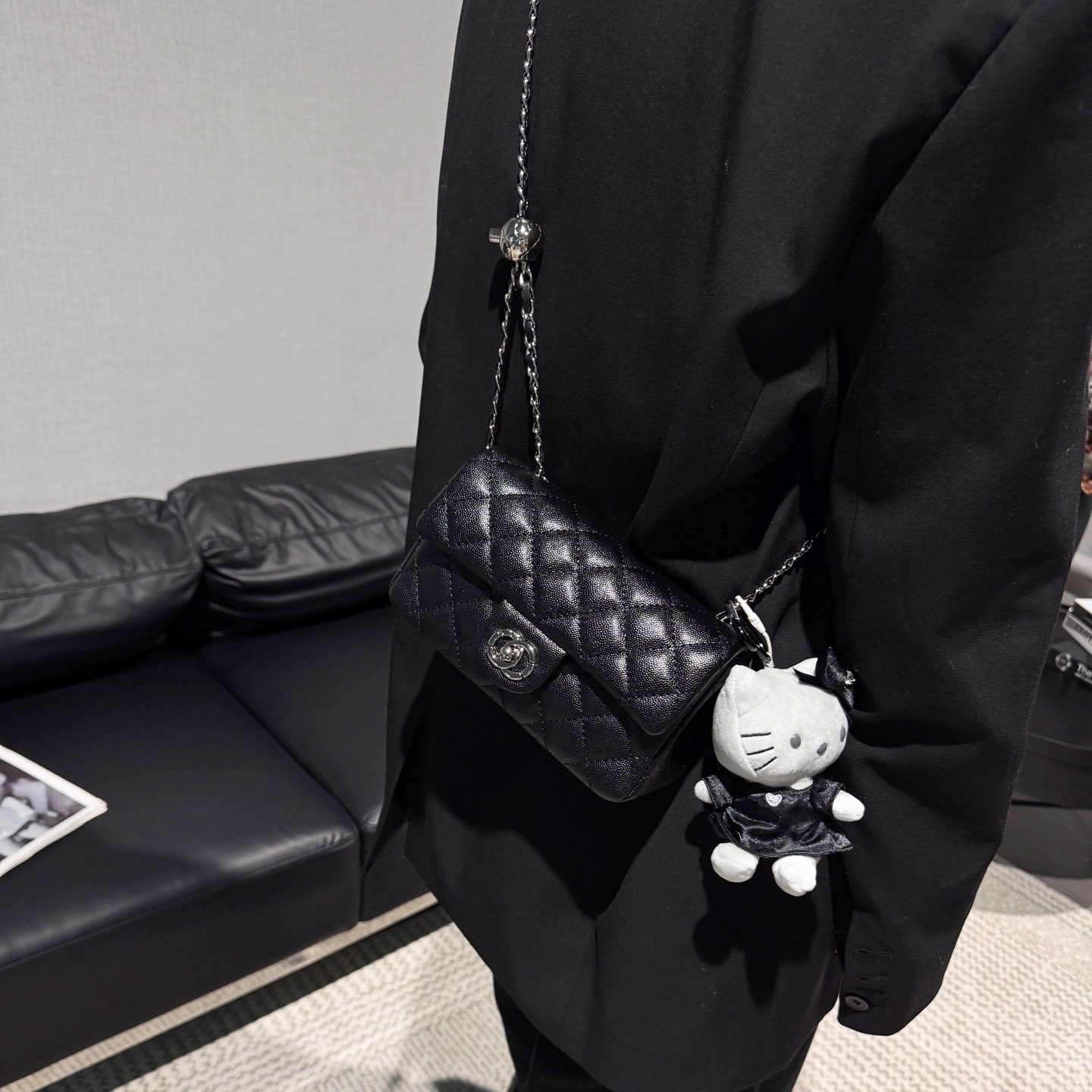 小香风鱼子酱链条包女2025新款真皮菱格腋下包超火精致斜挎包小包,淘宝优惠券,粉丝福利购,淘宝优惠卷