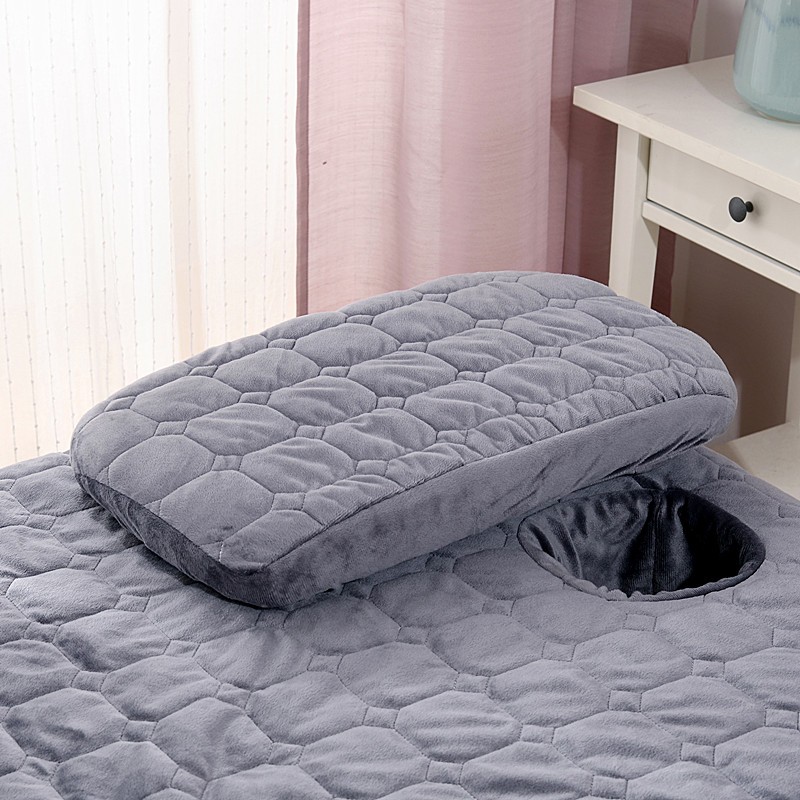 美容床专用枕套夹棉美容院理疗按摩床上枕头套长方形带圆柱枕头用