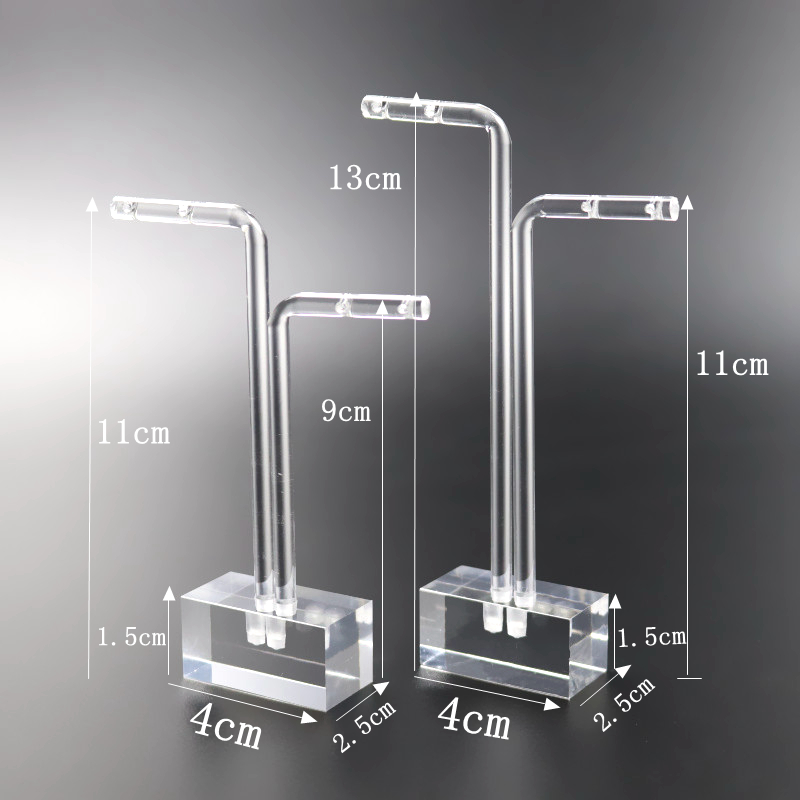 亚克力透明简约耳环架耳钉展示架珠宝玉器挂架收纳耳坠拍摄道具 - 图2