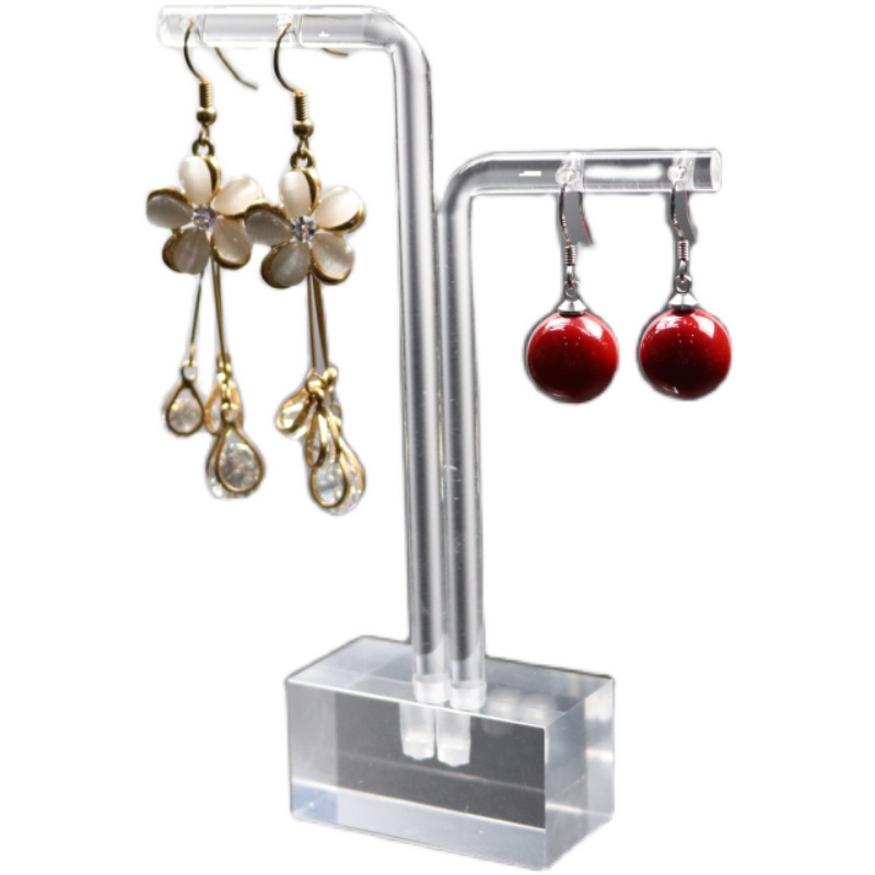 亚克力透明简约耳环架耳钉展示架珠宝玉器挂架收纳耳坠拍摄道具 - 图3