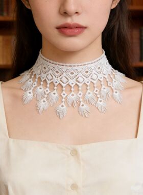 围脖护颈女士假领子蕾丝脖圈颈圈遮脖子疤痕项圈锁骨项链低领配饰