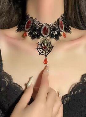 cos欧美lolita颈饰复古宫廷万圣节暗黑公主锁骨链小众哥特项链