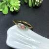 Natural tourmaline ring s925 sterling silver inlaid women's fashion simple and versatile temperament birthday gift for girlfriend