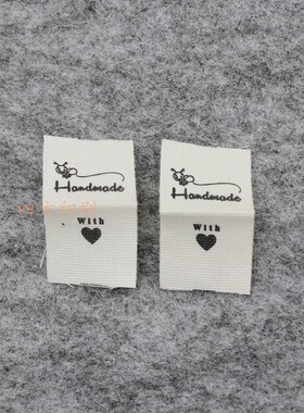 handmade标签DIY布标领标商标