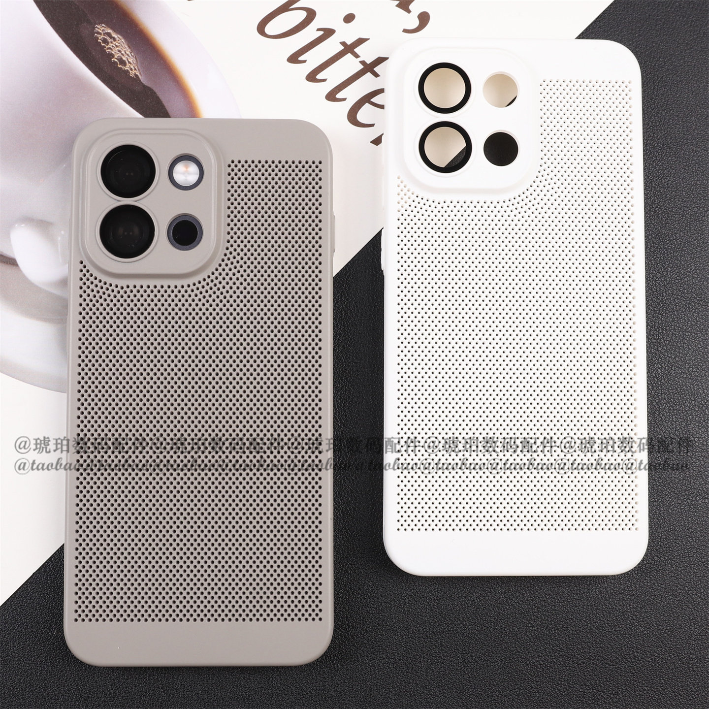 适用一加13T手机壳钛灰色onePlus 13蜂窝透气散热网格镂空硬壳Ace5Pro自带镜头膜全包圆弧板防摔磨砂防指纹 - 图0