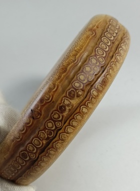 精美手工竹根雕神兽手环直径约85/83mm厚20mm手镯古风内径58mm