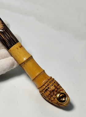 纯手工雕刻打磨天然竹根烟嘴粗细两用盘玩使用两不误