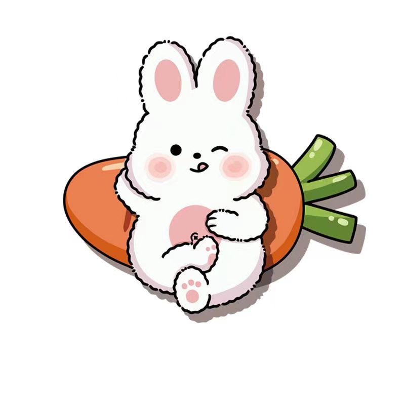 兔年装饰贴纸可爱卡通兔子门贴纸遮丑补洞冰箱柜子墙贴画创意自粘,淘宝优惠券,粉丝福利购,淘宝优惠卷