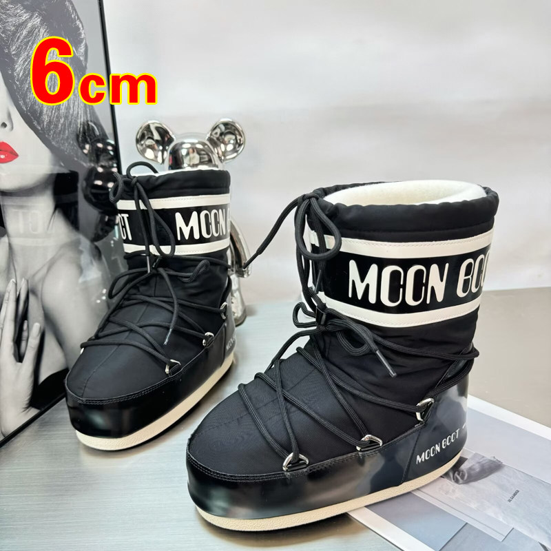 冬季雪地靴女小个子松糕厚底月亮靴加绒加厚保暖棉靴网红爆款增高 - 图0