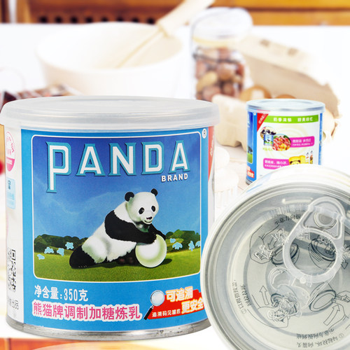 小熊猫炼乳350g 调制甜炼乳烘焙甜品蛋挞面包酱奶茶原料 熊猫炼乳 - 图0