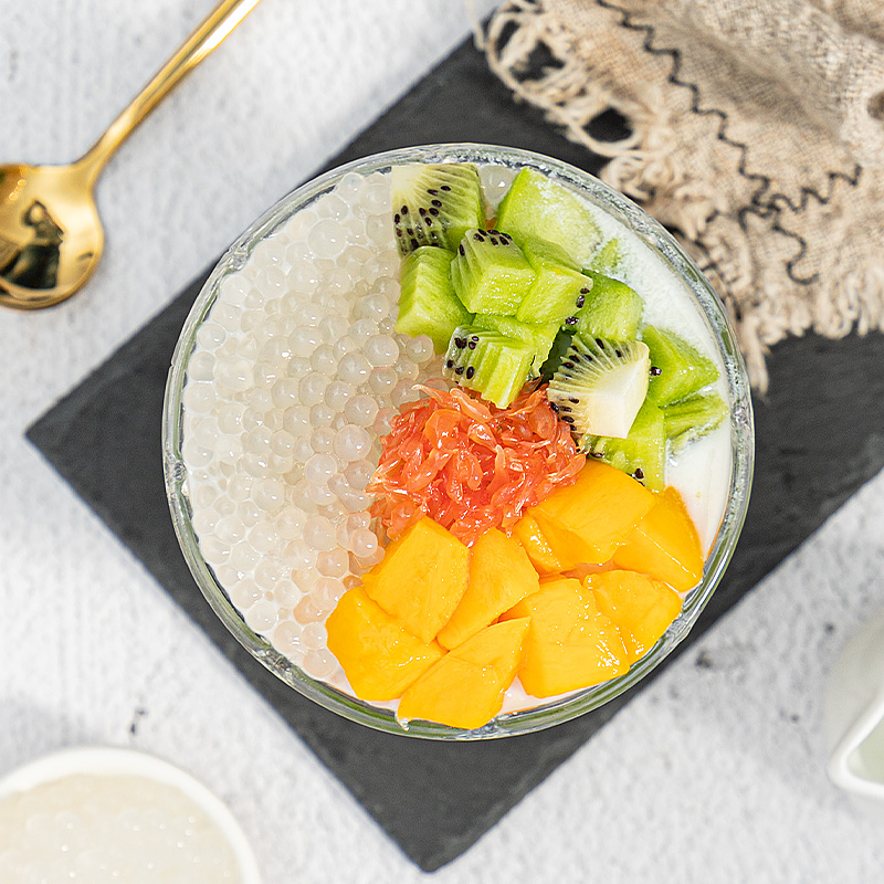 西米罐头免煮即食西米露成品杨枝甘露椰奶椰汁即食奶茶店专用900g - 图1