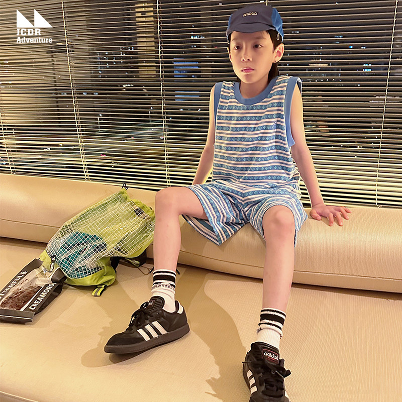 【6折捡漏no退换】夏季多巴胺夏天儿童短袖/背心/短裤男女童套装,淘宝优惠券,粉丝福利购,淘宝优惠卷