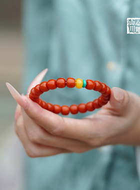 补火手串南红红色宝石玛瑙手链