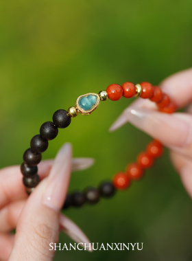 文莱沉香手串收藏级天然南红玛瑙