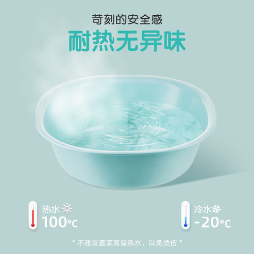 茶花抗菌脸盆塑料家用学生宿舍用结实耐用婴儿宝宝洗私处洗脚大号 - 图1