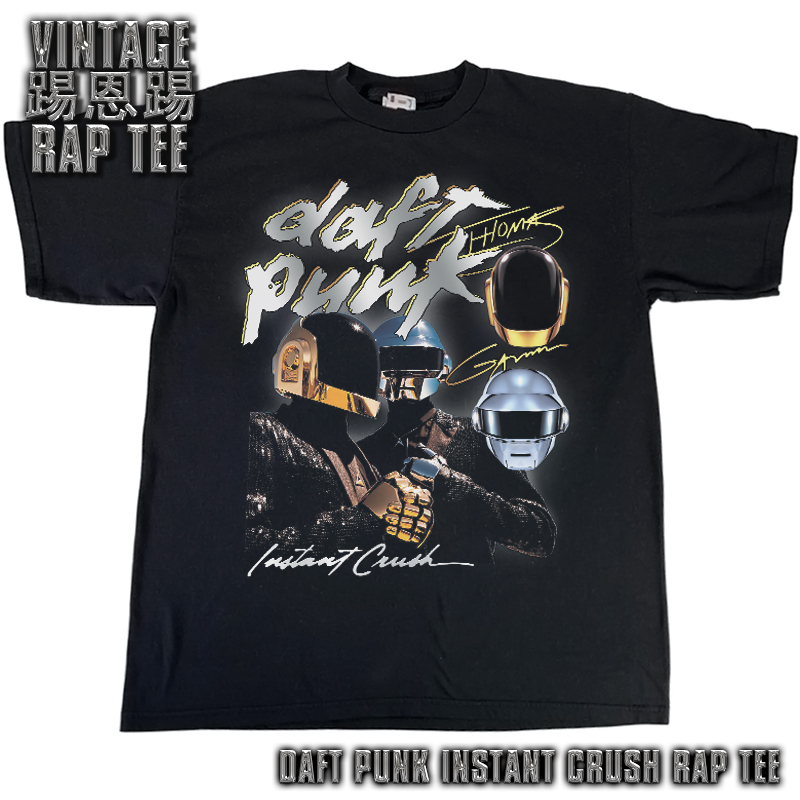 Daft Punk Vintage Tee *61蠢朋克圆领印花嘻哈复古长袖T恤短袖 - 图3