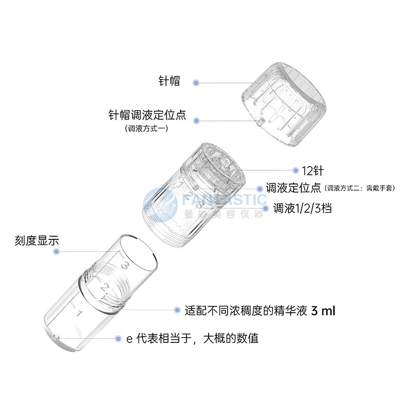 HydraPen H3电动微针针头出液纳米微晶片12针圆晶方晶mts中胚浅导-图0