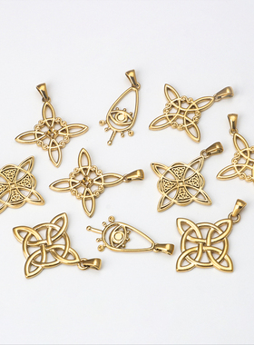 男女不锈钢吊坠爱尔兰凯尔特结