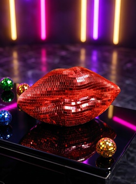 disco嘴唇家居装饰桌面摆件