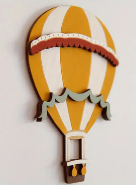 木制热气球墙面装饰品布置摆件