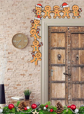 圣诞节姜饼糖果人门框门角装饰