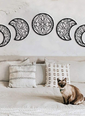 3D镂空月亮周期生命树壁挂背景