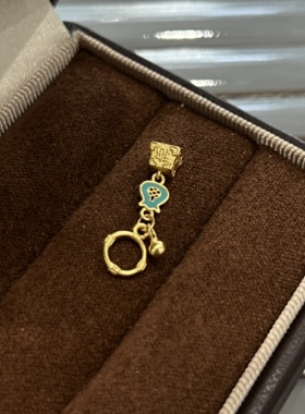 S925银镀金古法金珐琅配件