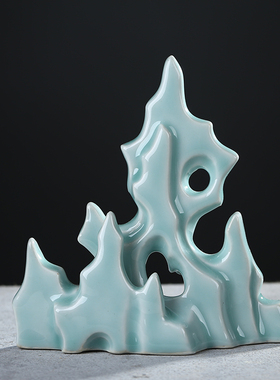 新中式风假山太湖石茶室软装饰品