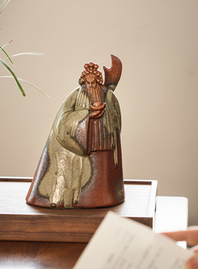 国潮风摆件景德镇陶瓷关公工艺品