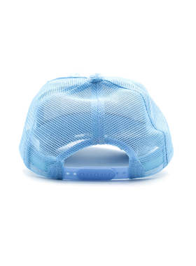 IceCream Fur Trucker Cap Blue 蓝色绒毛货车帽BBC 英文刺绣网帽