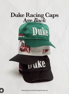 Duke + Dexter Racing Caps 英国伦敦街潮黑色缎面软顶老爹帽弯檐
