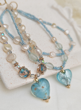 中古vintage蓝色海蓝宝手链