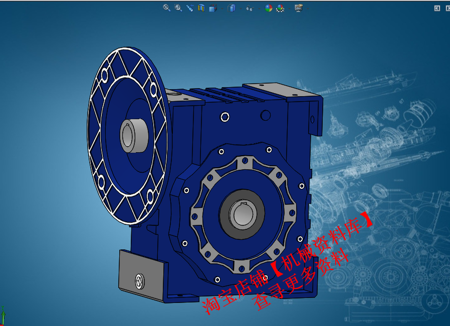 NMRV 全系列蜗轮蜗杆减速机sw三维图纸档3D模型【A17】 - 图2