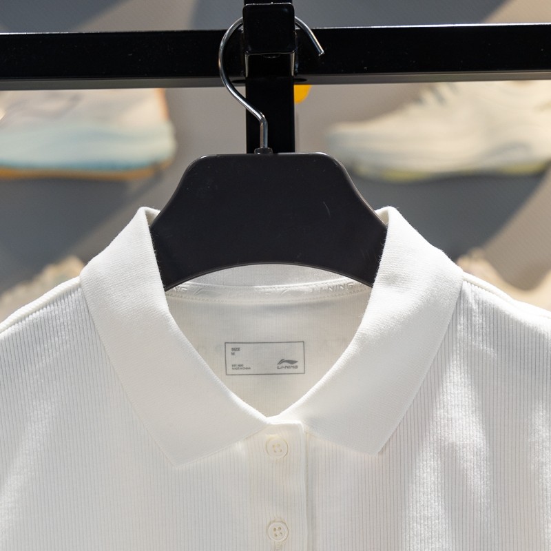 李宁短袖POLO女子2025夏季新品运动潮流系贴身型翻领T恤APLV306,淘宝优惠券,粉丝福利购,淘宝优惠卷