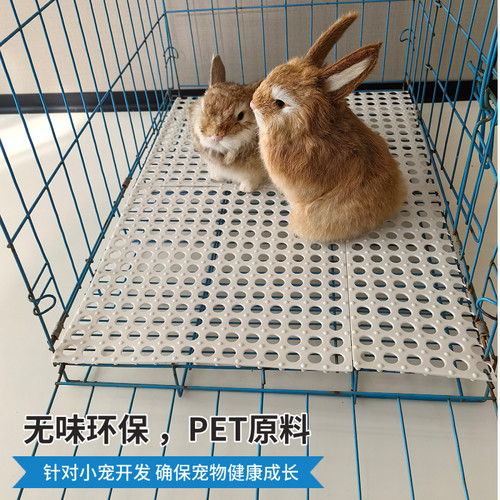 兔子脚垫防啃咬漏粪垫脚垫兔兔脚垫板兔笼垫薄膜垫大号可拼接防咬 - 图0