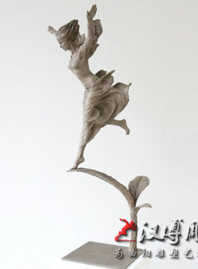 玻璃钢少女景观园林人物雕塑定制