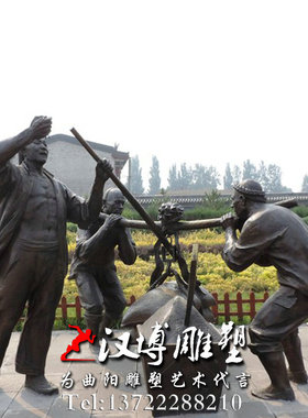 民俗古代户外景观人物雕塑