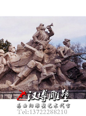 玻璃钢古代情景户外人物雕塑