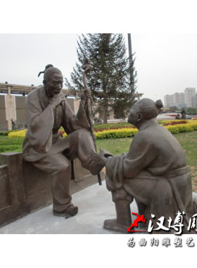 玻璃钢树脂古代户外景观人物雕塑