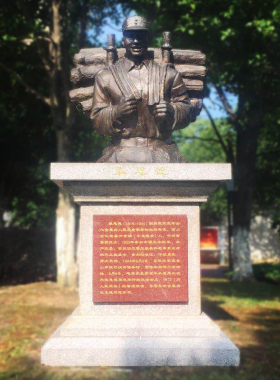 玻璃钢十大英雄英模烈士雕塑定制园林部队大型人物铸铜半身铜雕像