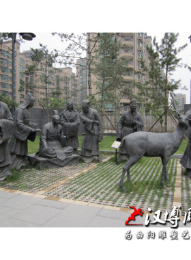 玻璃钢树脂古代户外景观人物雕塑