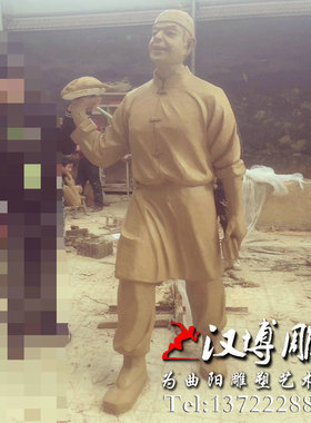 玻璃钢民俗烤鸭人物雕塑