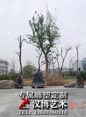 古代玻璃钢人物雕塑