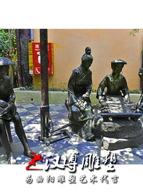 玻璃钢民俗文化户外人物雕塑